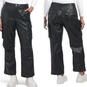 7 For All Mankind Faux Leather Cargo Pants